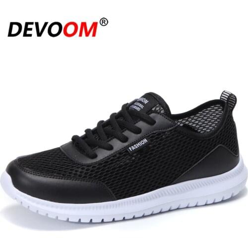 Summer Shoes Men Breathable Air Mesh Shoes Casual Top Quality Designer Walking Shoes Man New Fashion Light Male Footwear EU 47
