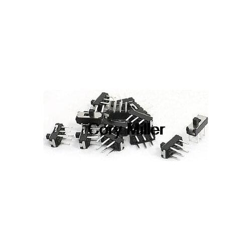 On/Off SPDT 1P2T 6 Pin Vertical Mini DIP Slide Switch 9x4x8.5mm