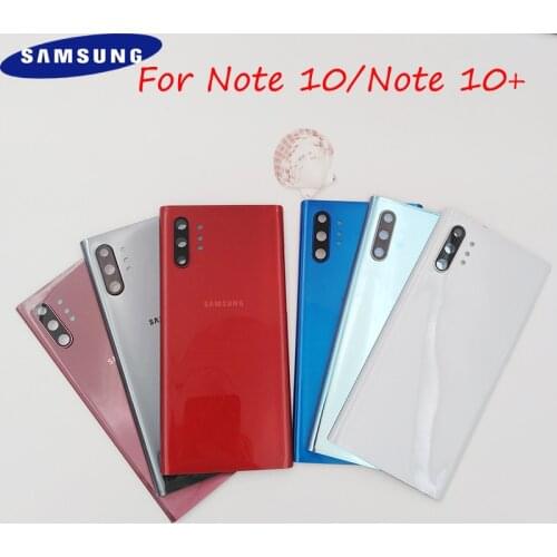 Back Battery Cover For Samsung Note 10 N970 Rear Door Housing Replace Case For Galaxy Note 10 Plus Note10+ N975 With Camera Lens