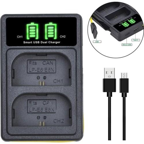 Camera Charger for Canon LP-E5 LP E5 LP-E6 LP E6 LP-E8 LPE8 LP-E10 LP E10 LP-E12 LPE12 LP-E17 LP E17 Camera battery