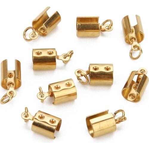 LOULEUR 10Pcs/lot Gold/Steel Stainless Steel Clasps Hooks Fit 2.5/3.5/4.5/6mm Lether Cord Diy Bracelet Necklace Jewelry Making