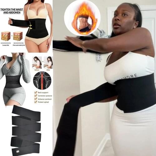 Snatch Me Up Bandage Wrap for Women Wrapped Lumbar Support Belt Body Shapers Firm Waist Trainer Shapewear Abdomen Slimming fajas