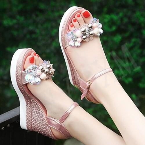 New Woman Sandals Summer Fashion Wedge Platform Shoes Women Shoes High Quality Comfort Open Toe High Heels Dress Pumps Female