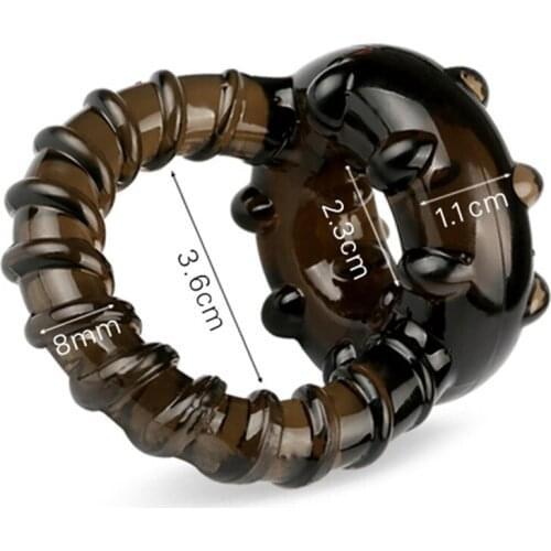 1PCS Dual Cock Ring Soft Silicone Time Delay Erection Cock Ring for Men Sexy Rings Products