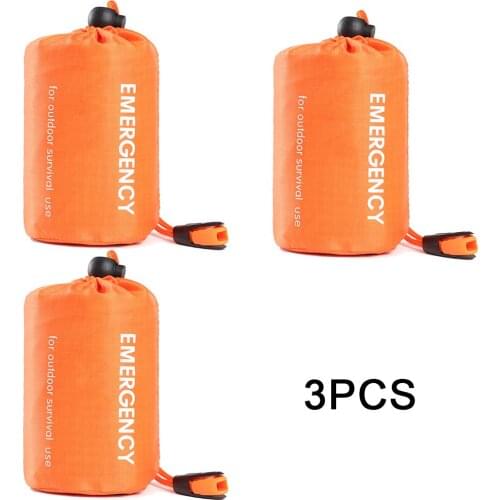 3Pcs Lightweight Camping Sleeping Bag Container Emergency Storage Bag Waterproof Outdoor Survival Camping Hiking Pack 12x7cm
