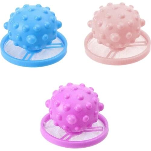 3 Pcs Washing Machine Filter Net Bag Hair Remover Cleaning Floating Net Bag Suction Filter Universal Artifact Tricolor