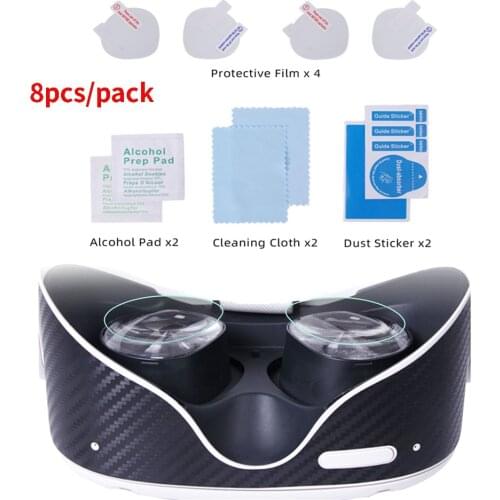 4Pcs/8Pcs Protective Lenses Film for Oculus Quest 2 Headset Soft TPU Film Anti-scratch Glass Lens Protector for Oculus Quest 2