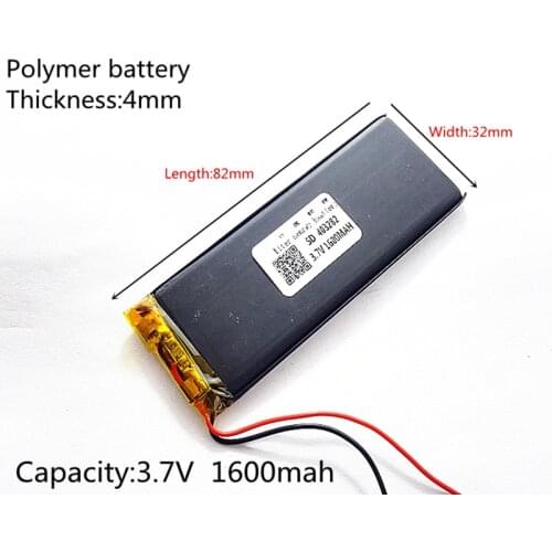 403282 Free shipping 1600mah 3.7V Lithium Polymer Battery Rechargeable Battery For Goophone I5 Y5 V5 Clone
