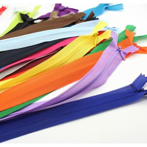 5Pcs 40Cm Invisible Zippers For Skirt Pants Lace Closure Zipper For Sewing Zip Fastener Clothing Sewing Accessories Zips