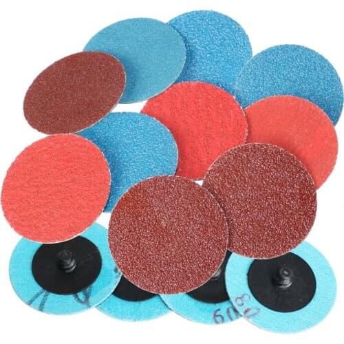 50pcs 2 Inch Quick Change Sanding Discs 50mm Grinder Roloc Sanderpaper Polishing Pads