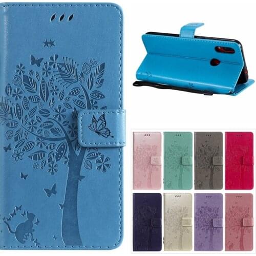 Redmi Note 7 Flip Case on For Xiaomi Redmi Note 7 Coque Cartoon 3D Cat Tree Wallet Leather Cases For Redmi Note7 Case Cover