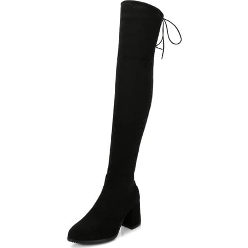 Spring Autumn Women Over the Knee Boots High Heel Woman Thigh High Boots Small Plus Size 32 33 -40 41 42 43 44 45 46 47 48