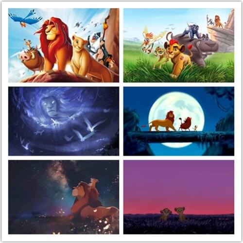 Disney Classic Cartoon Lion King Diamond Painting Square/Round Cross Stitch Kit Painting Mosaic Artist Home Decoration