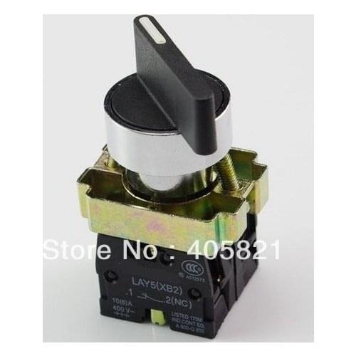 2N/O Long Handle 3 Position Momentary Select Selector Push Button Switch XB2BJ53C Spring Return Mouting Hole 22mm