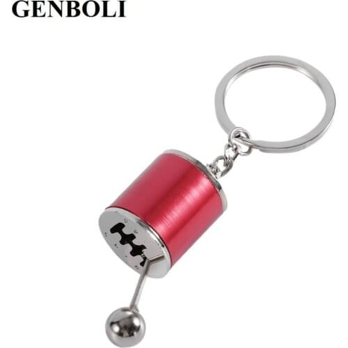 GENBOLI Creative Car Stalls Head Keychain Simulation Model Car Parts Gear Position Bag Accessories 4 Colors fashion jewelry