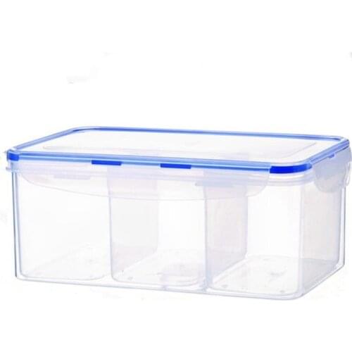 Airtight Plastic Lunch Box Food Container Fresh Keeping Sealed Microwavable Square Crisper