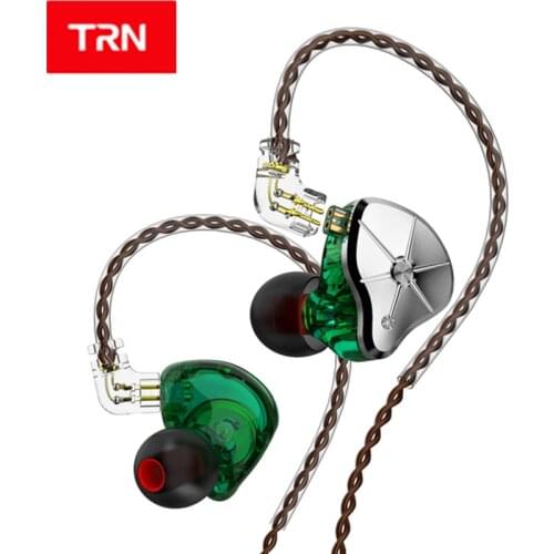 TRN STM 1BA+1DD Hybrid Metal In Ear Earphone IEM HIFI DJ Monitor Running Sport Earphone Earplug Headset V80 ZS10 PRO VX CA16 ST1