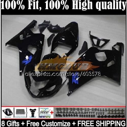 Injection OEM For SUZUKI 600CC GSXR-750 K4 GSXR 600 750 CC 4CL.32 GSXR-600 GSXR750 04 05 GSXR600 2004 2005 Fairing Gloss black