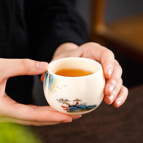 Ceramic Teacup Japanese-Style Creative Gem Yellow Kung Fu Teacup Master Cup Teacup