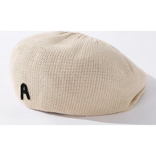 INS Net Red Beret Female Fashion All-match Lettered Painter Hat Korean Retro Artistic Duckbill Hat Trendy Women Hat