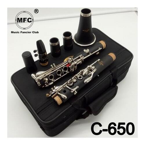 MFC Professional Bb Clarinet 650 Bakelite Clarinets Nickel Silver Key Musical Instruments Case Mouthpiece Reeds Accessories