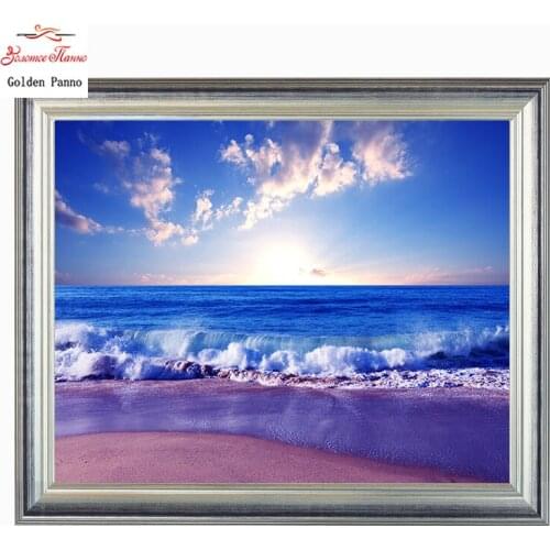 Golden Panno DIY DMC Cross stitch Sets For Embroidery kit 11CT 14CT Nature landscape cross - stitch Home decor Christmas gift