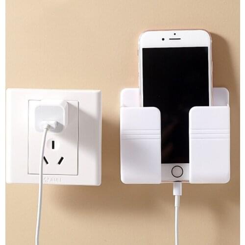 Wall mounted mobile phone bracket wall shelf bedside charging stand bracket wall hanging