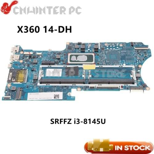 NOKOTION For HP Pavilion X360 14-DH 14M-DH0001DX Laptop motherboard L51132-601 L51132-001 18742-1 448.0GG03.0011 SRFFZ i3-8145U
