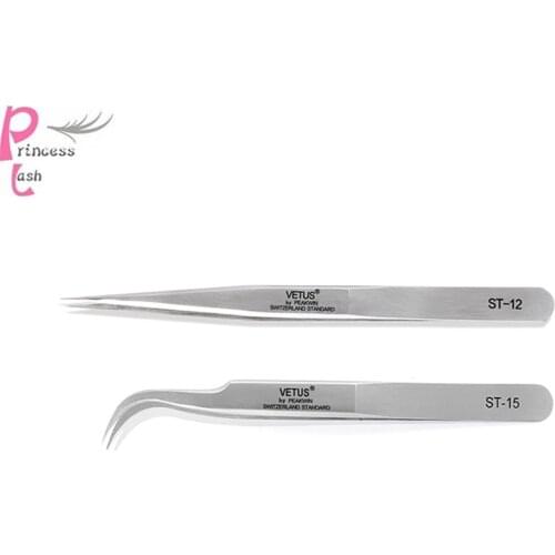 VETUS high quality Stainless stee Anti-static tweezers eyelash Tweezer lash extension beauty Manicure makeup tools