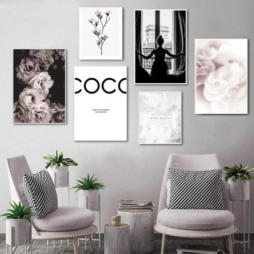 Nordic Fashion Poster Flowers Canvas Painting Quote Wall Art Pictures For Living Room Modern Home Decorative Prints On The Wall