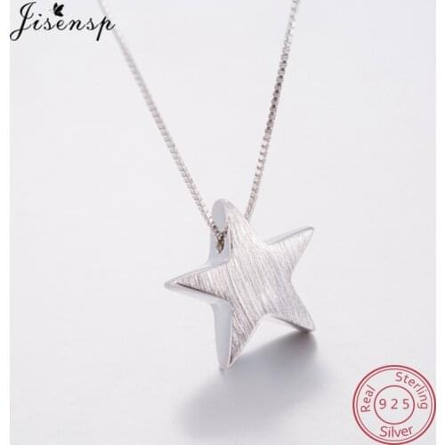 Real 925 Sterling Silver Star Charm Chokers Necklace for Women Collares Fashion Jewelry Tiny Star Pendant Necklaces Erkek Kolye