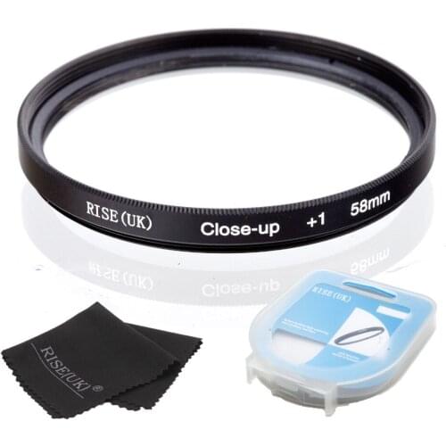 RISE(UK) 58mm Close-Up +1 Macro Lens Filter for Nikon Canon SLR DSLR Camera + filter case +gift