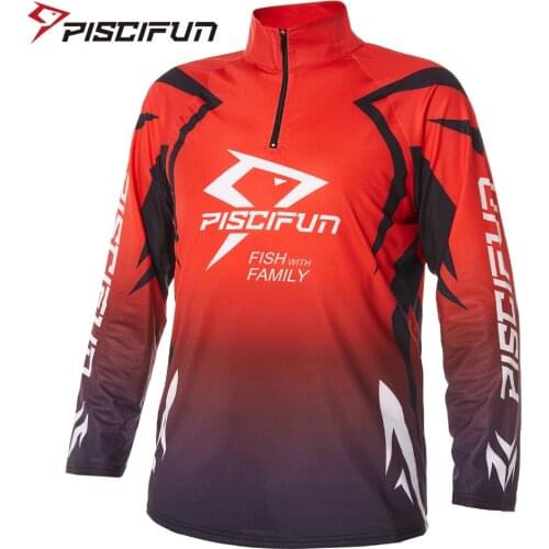 Piscifun Fishing Shirts UV Protection Quick Dry Long Sleeve Breathable Sport Clothing for Men Outdoor Hiking Cycling Camping