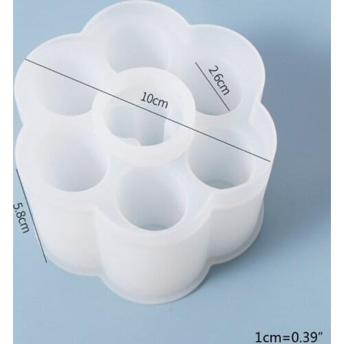 Crystal Epoxy Resin Mold DIY Lipstick Holder Storage Box Casting Silicone Mould F3MD