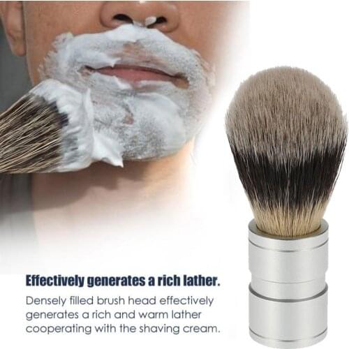 Men Shaving Brush Silvertip Faux Badger Brush hair Shaving Brush Stainless Metal Handle Facial Beard Cleaning Appliance