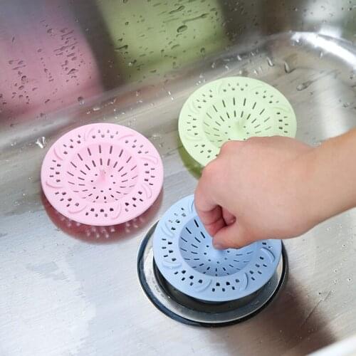 Silicone Sewer Outfall Strainer Bathroom Sink Filter Anti-blocking Floor Drain Hair Stopper Catcher Kitchen Bathroom Accessories