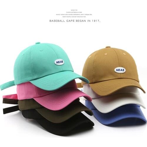 SLECKTON Cotton Baseball Cap for Women and Men Fashion NEAS Letter Patch Hats 2021 Summer Sun Soft Top Caps Casual Snapback Hat