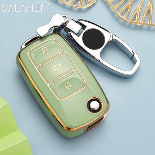 TPU Car Key Cases Cover Shell For Volkswagen VW Bora Jetta GOLF POLO Tiguan Passat B5 B6 B7 Golf EOS Scirocco MK6 Skoda Octavia