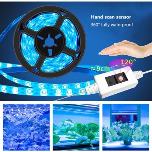 Waterproof Plant Growth Led Light With Hand Sweep Dimming Full Spectrum Plant Flower Succulent Seedling Flower Plant Fill Light