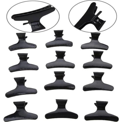 12pcs Butterfly Holding Hair Claw Section Styling Tools Hair Clip Clamps Care Hairpins Pro Salon Fix Hair Hairdressing Tool