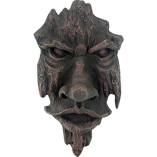 Greenman Tree Sculptures Face Facial Features Decoration Easter Outdoor Creative Props Garden Decoration Resin Garden Lovable