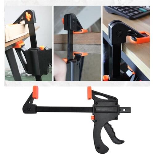 4 Inch DIY Gadget Tool DIY Hand Speed Squeeze Quick Ratchet Release Spreader Work Bar F Clamp Clip Kit