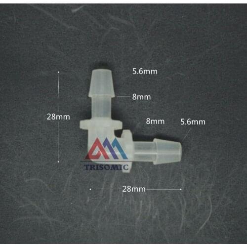 5.6mm Elbow equant Connector Equal Tube Joiner Material PP Plastic Fitting Fish Tank Airline Aquarium