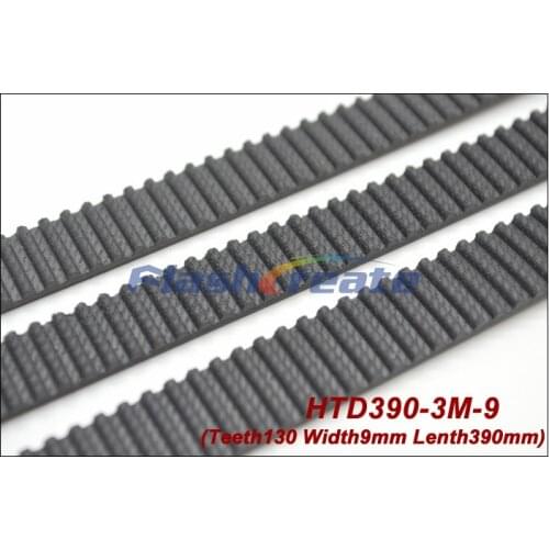 5pcs HTD3M belt 390 3M 9 length 390mm width 9mm 130 teeth 3M timing belt rubber closed-loop belt 390-3M Free shipping