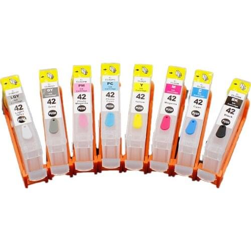 UP 2sets 16pcs Refill Ink Cartridge for CLI-42 Series compatible For CANON Pro100 pro 100 Empty cartridges with arc chip