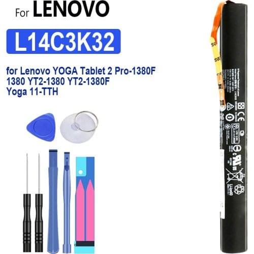 9600Mah Battery L14C3K32 L14D3K32 for Lenovo YOGA Tablet 2 Pro-1380F 1380 YT2-1380 YT2-1380F Yoga 11-TTH