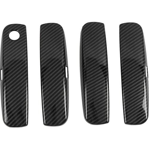 Car Styling 4PCS ABS Carbon Fiber Outer Side Door Handle Cover Trim for Dodge Charger 2015-2020 Accessories