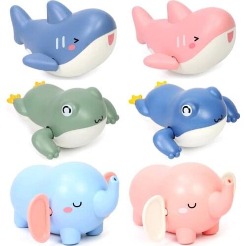 Infant Clockwork Bath Toys For Kids Summer Cute Cartoon Plastic Infant Water Game Bathing Swimming Pool Toy For Toddlers