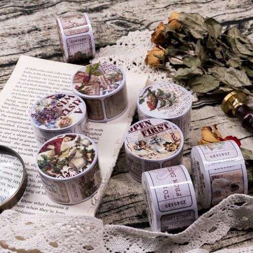 Dimi 30mm*5m Vintage Collage Series Paper Tape Die cutting Stamp Style Decoration Diary Scrapbooking Aesthetic Stationery Tape
