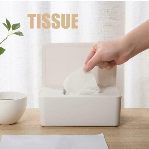 Wet Wipes Dispenser Holder Tissue Storage Box Case with Lid Dustproof for Home Office SUB Sale